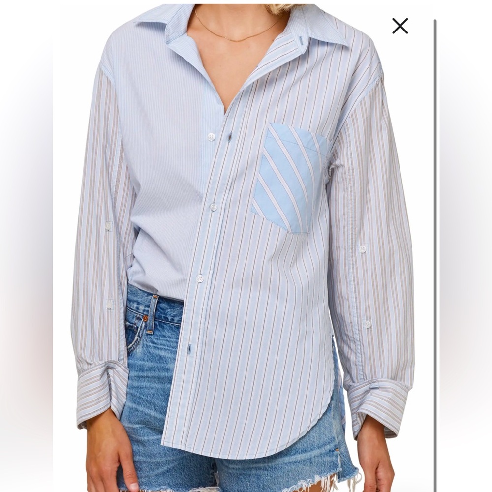 Citizens of Humanity Kayla Rework Stripe Shirt, M
